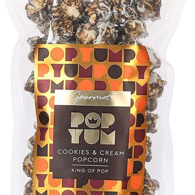 180g Pack Pop Yum Gourmet Popcorn, Cookies and Cream Flavour
