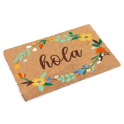 HELLO FLOWERS DOORMAT 16980464