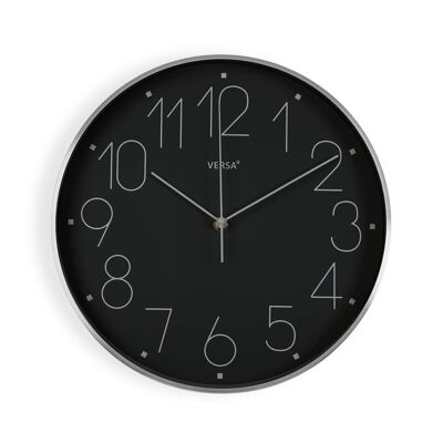 RELOJ PARED DE ALUMINIO NEGRO 18560821