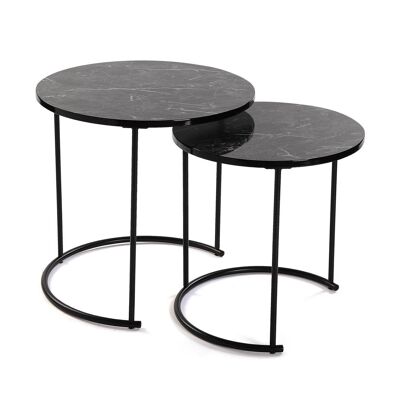 SET BLACK NEST OF TABLES 18790771