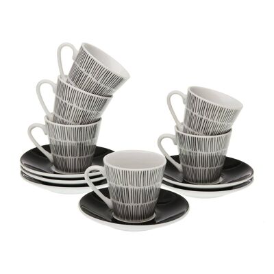 SET 6 COFFEE CUPS NEW LINES 20090494