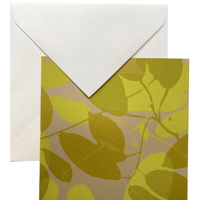 Carte carré double avec son enveloppe