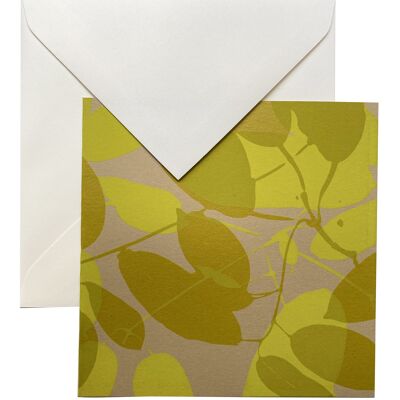 Double square card with its envelope