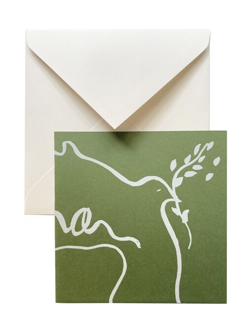 Carte carré avec son envelope Paloma