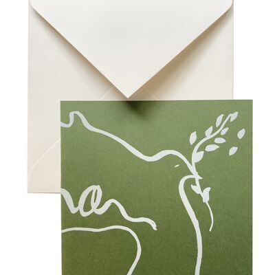Square card with its Paloma envelope
