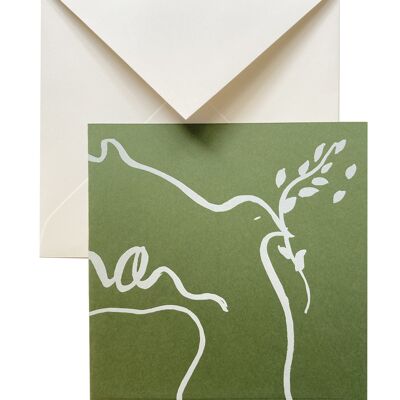 Carte carré avec son envelope Paloma