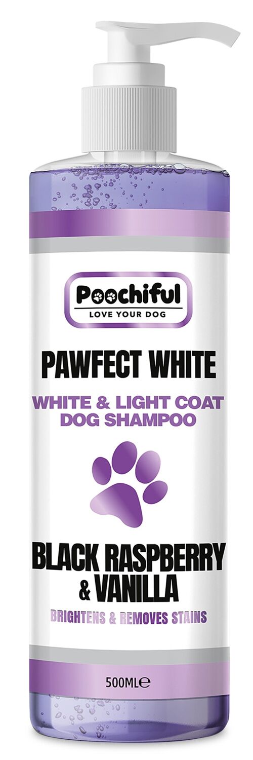 Poochiful Pawfect White Dog – White & Light Dog Shampoo 500ml