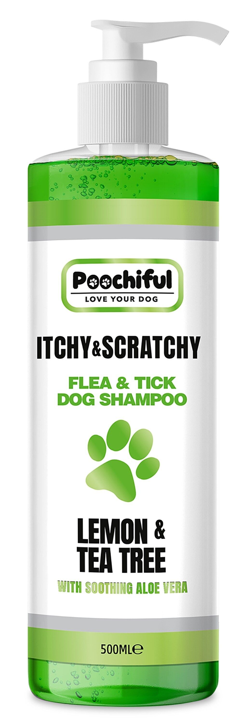 Poochiful Itchy & Scratchy - Floh- und Zecken-Hundeshampoo 500 ml