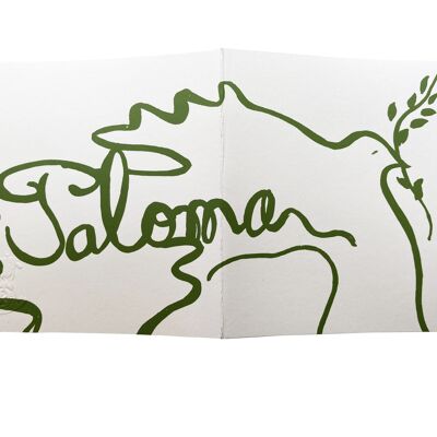 Card with its envelope, Paloma, white paper