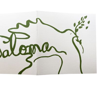 Karte mit Umschlag, Paloma, weißes Papier