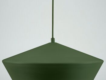 Suspension Diner large en métal vert olive 2