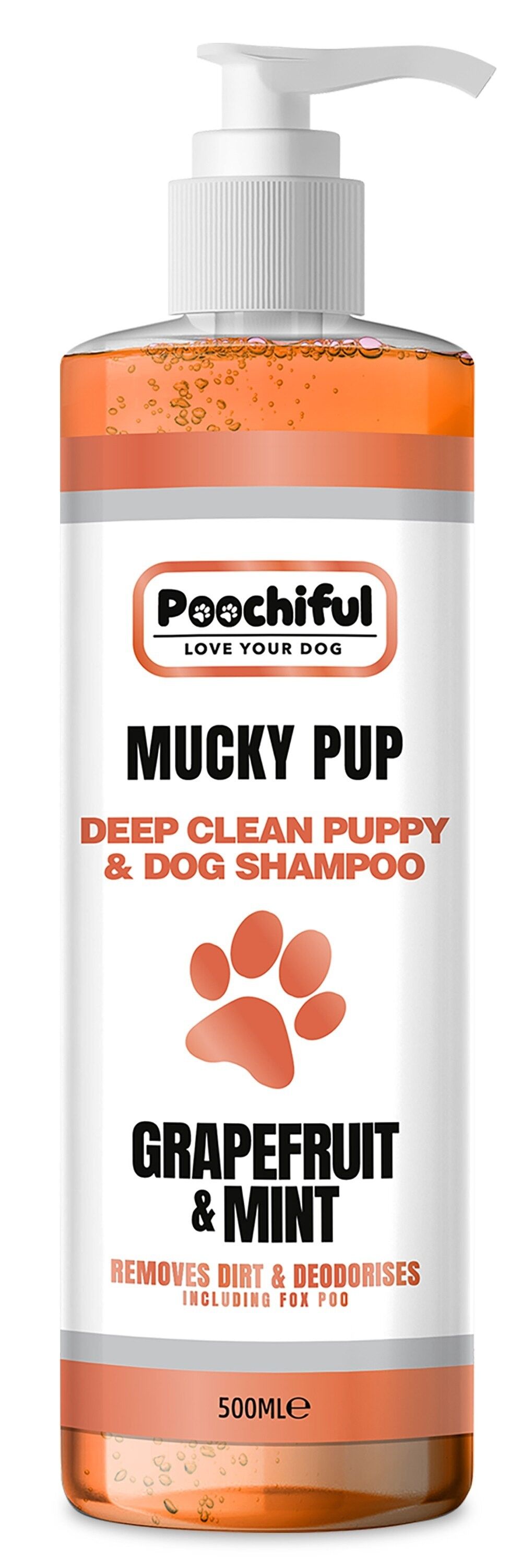 Poochiful Mucky Pup - Tiefenreines Fox Poo Hundeshampoo 500 ml