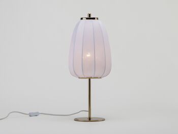 Lampe de table blanche en tissu doux 2