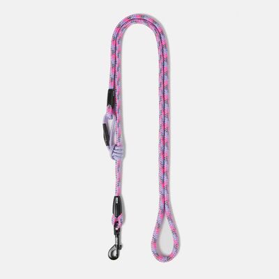 Extendable leash, Made in Italy, handmade, blue rose - Sidney