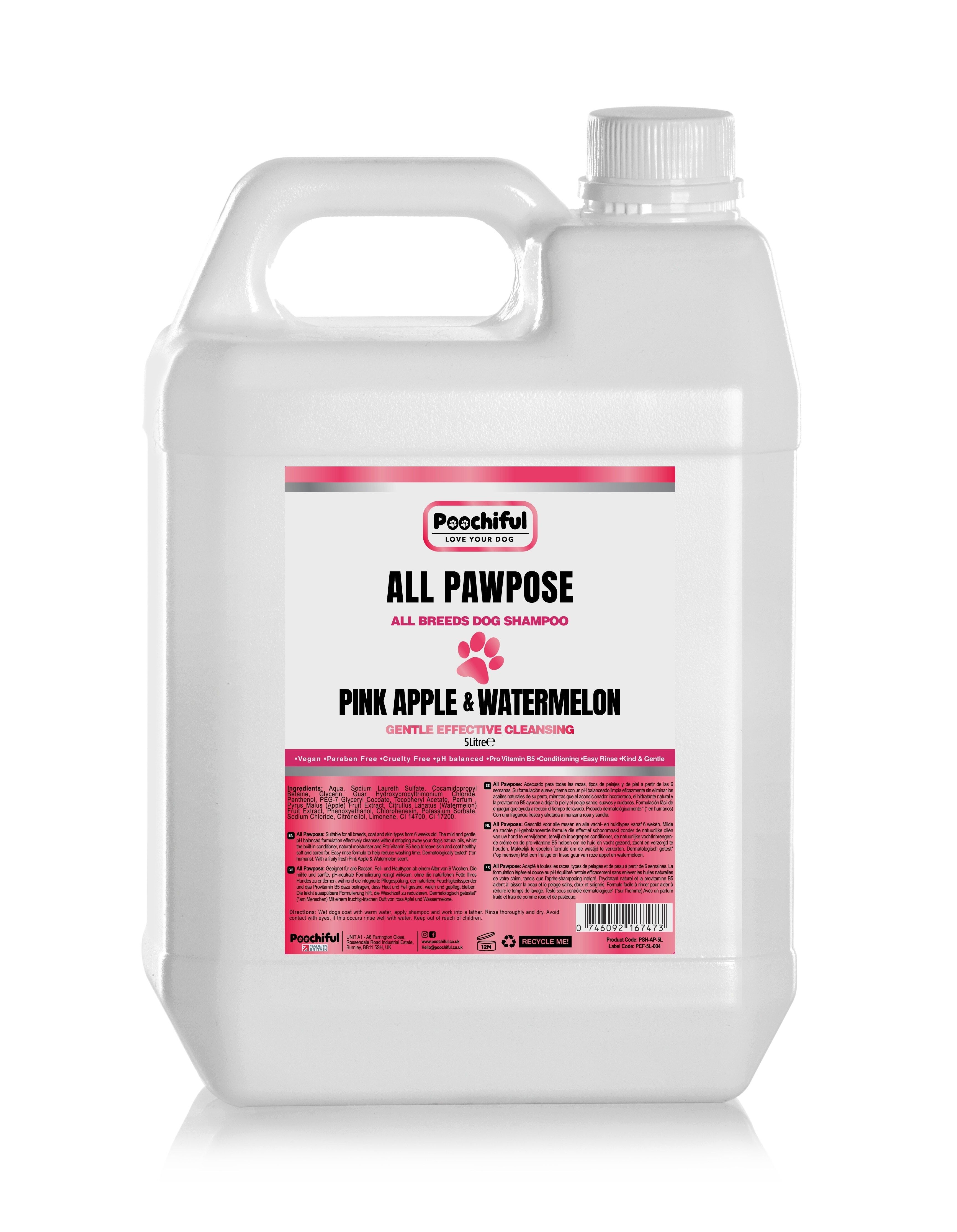 Poochiful All Pawpose - Hundeshampoo für alle Rassen 5 Liter