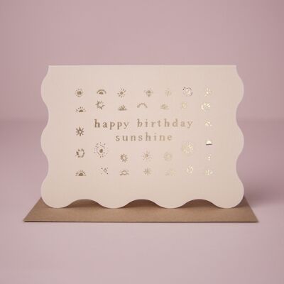 Sunshine Birthday Card | Luxe Gold Foil | Birthday Card