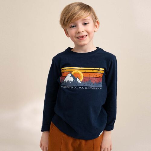 Chris  l/s t-shirt with mountain front print