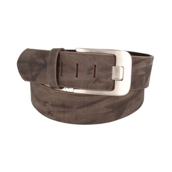 Ceinture homme cuir Novaho large gris 1