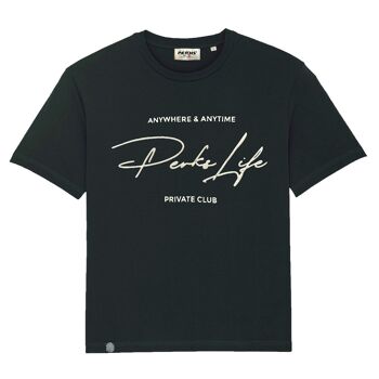 Tee shirt Oversize unisexe "Perks Life" Noir 2