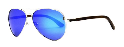 Sunglasses 053 aviator - wood - blue