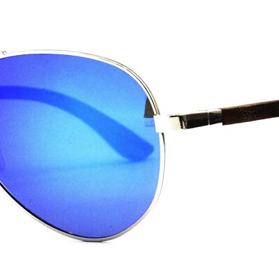 Sunglasses 053 aviator - wood - blue