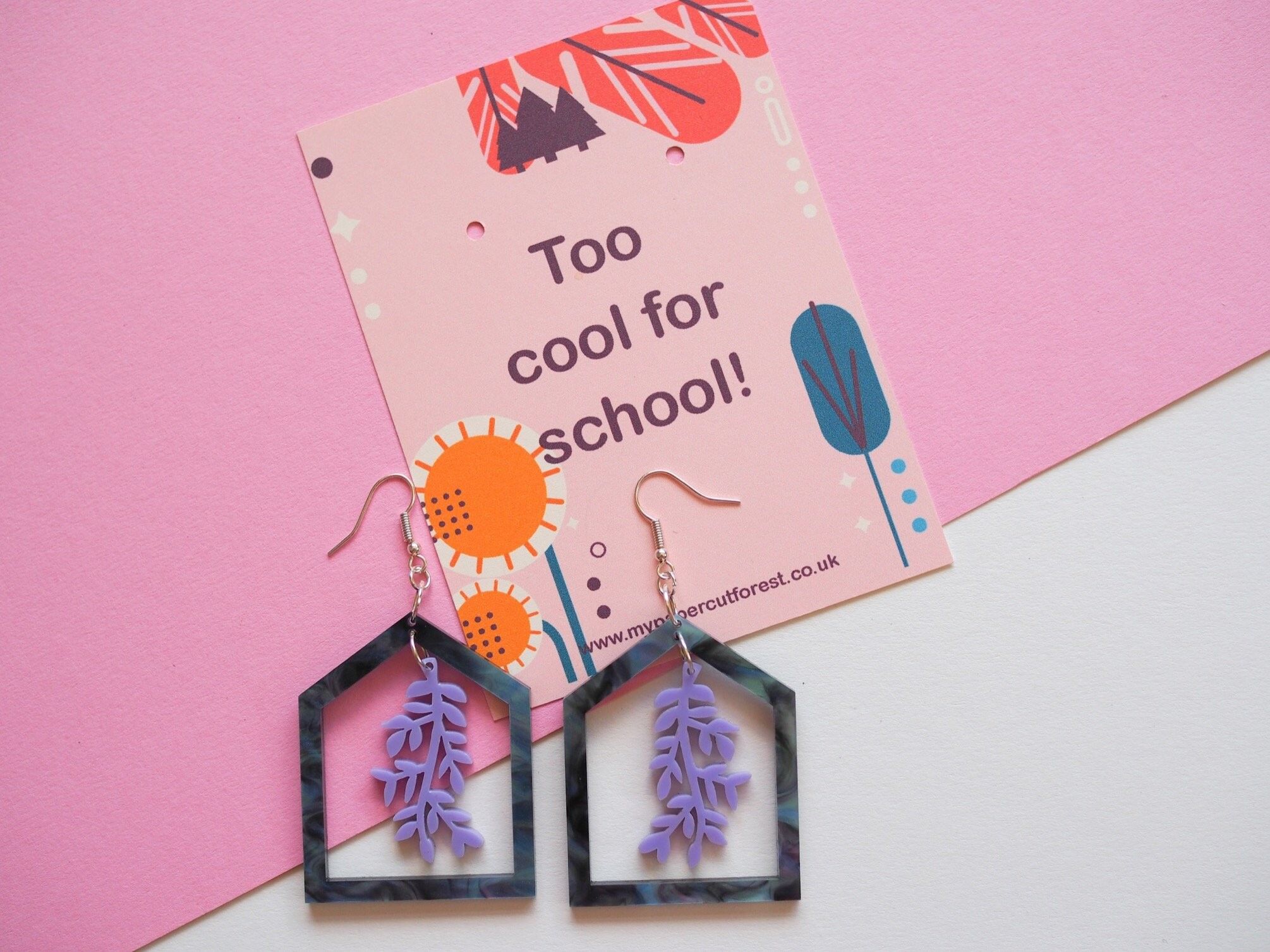 Geschenk für Lehrer, Acryl-Ohrringe, Lehrer-Assistent-Geschenk