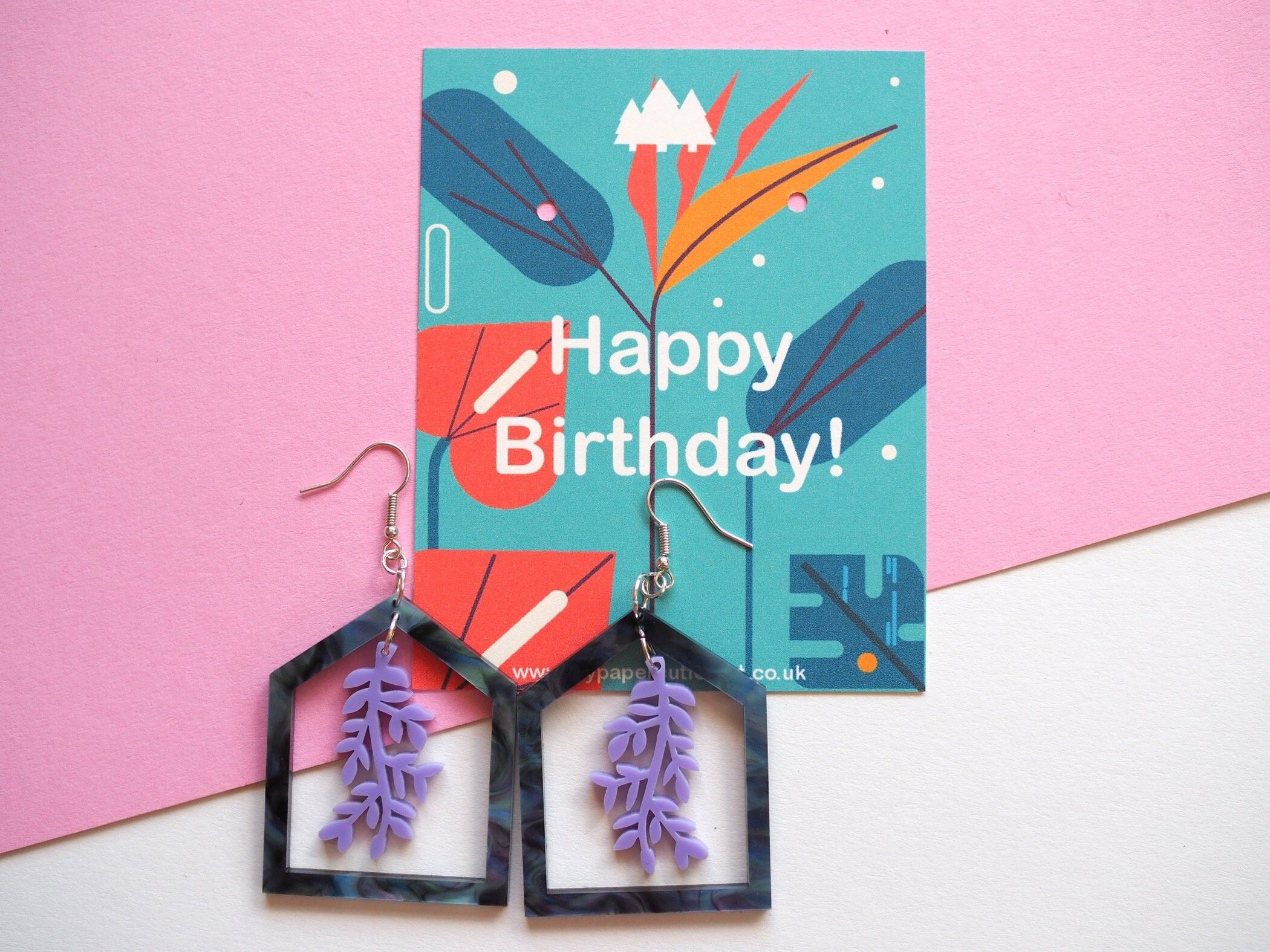 Geburtstagsgeschenk, Acryl-Ohrringe, Geschenk für sie