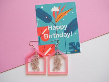 Cadeau d'anniversaire, boucles d'oreilles pendantes en acrylique, cadeau pour elle 4
