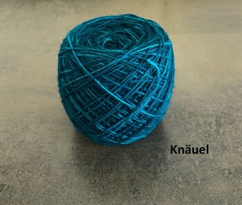 AERIZUSA/ BLUE TURQUOISE, laine teinte à la main, fil teint à la main, différents types de laine 4
