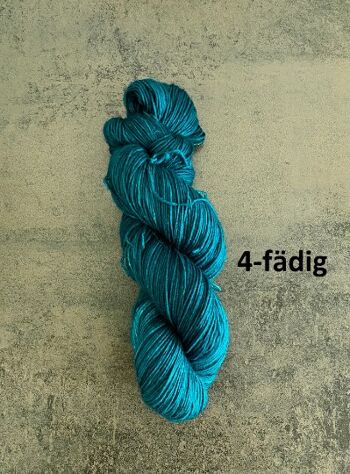 AERIZUSA/ BLUE TURQUOISE, laine teinte à la main, fil teint à la main, différents types de laine 5