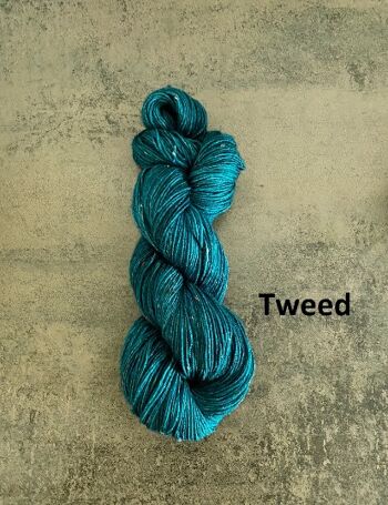 AERIZUSA/ BLUE TURQUOISE, laine teinte à la main, fil teint à la main, différents types de laine 6