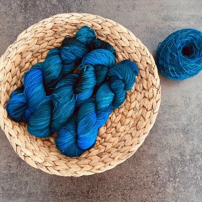 Esprit du NEREIDEN, Handdyed SockWool, Handdyed Yarn, teint avec des colorants acides