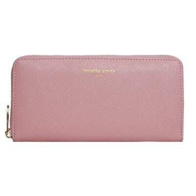 Blush wallet in vegan leather