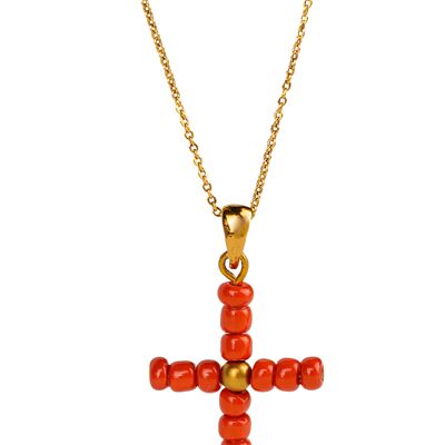 Colgante Coral Cross