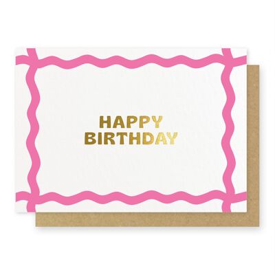 Happy Birthday way pink card