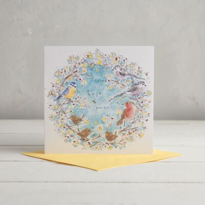 Love, Hope, Peace Greetings Card