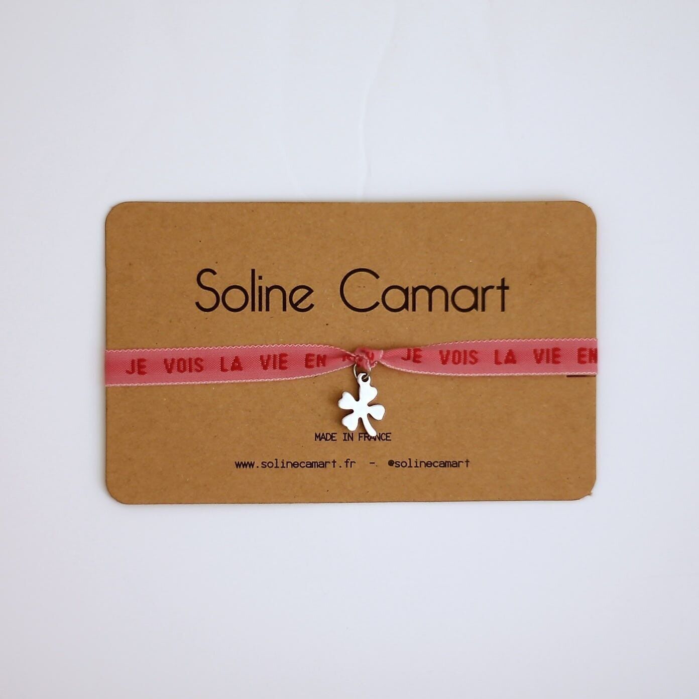 JE VOIS LA VIE EN ROSÉ - Trefle argent