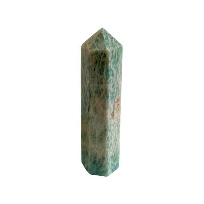 Obelisk Turm Amazonit Kristall, 10x2x2cm