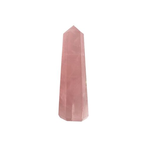 Obelisk Tower Rose Quartz Crystal, 10x2x2cm