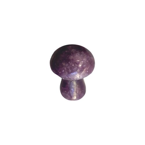 Hand Carved Crystal Mushroom - 2cm - Amethyst