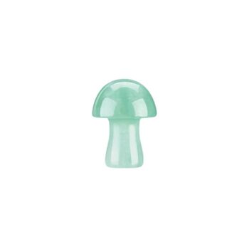 Champignon en cristal sculpté à la main - 2 cm - Aventurine verte 2