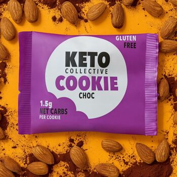 NOUVEAUX BISCUITS KETO - CHOC 1.5g NET CARBS - 12 x 30g BISCUITS 5