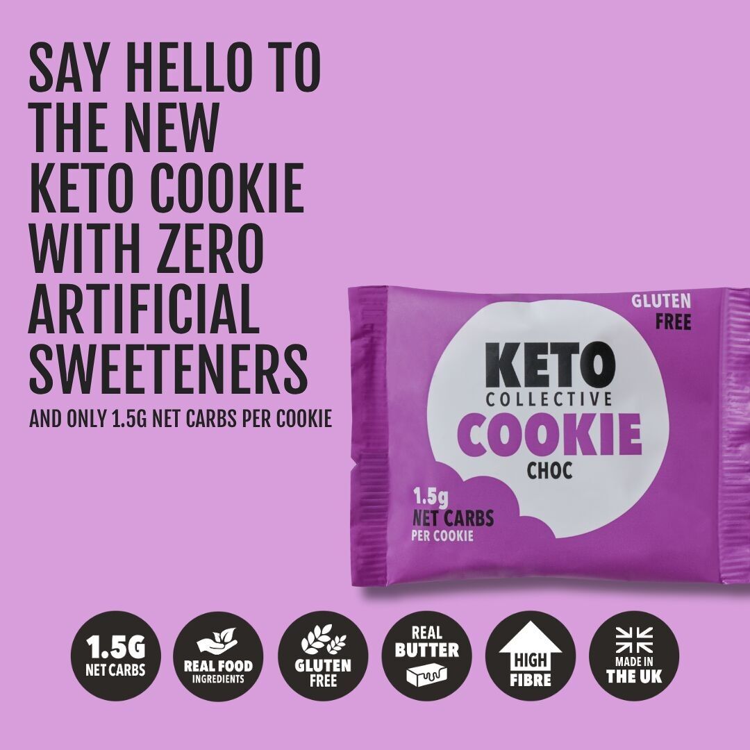 KETO COOKIES - CHOC 1.5g NET CARBS - 12 x 30g COOKIES