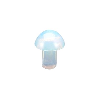 Hand Carved Crystal Mushroom - 2cm - Opalite