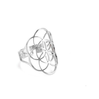 Seed of life ring Silver