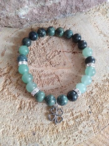 Bracelet aventurine et jaspe 1