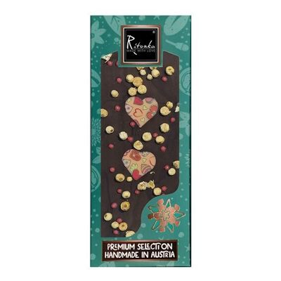 Corazón de chocolate negro gourmet