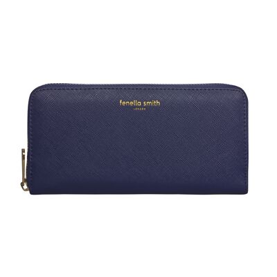 Navy wallet made of vegan leather
