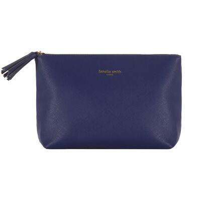 Toiletry bag Navy made of vegan leather