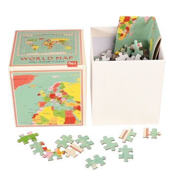 Puzzle (300 pièces) - Carte du monde 3